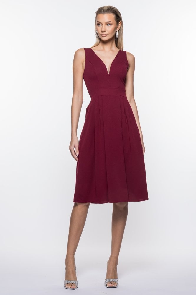 Walg V Neck Skater Midi Dress New In From Walg London Uk